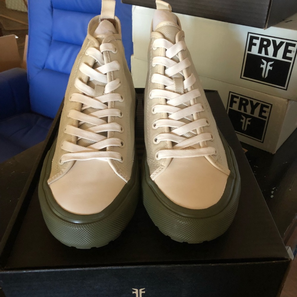 Frye canvas leather high top sneaker - Picture 5 of 7